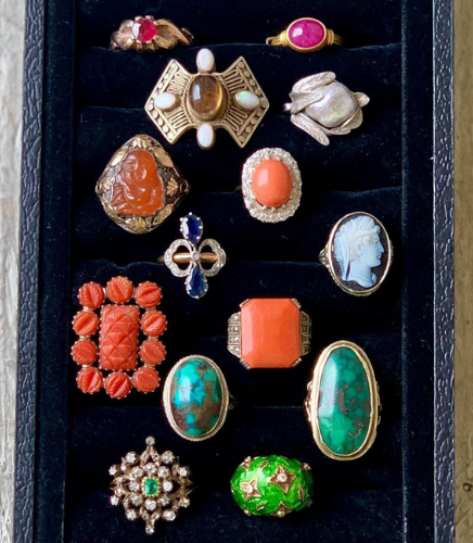 vintage rings - Jewelry Gift Guide 2020