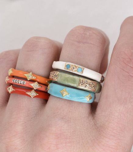enamel rings - Jewelry Gift Guide 2020